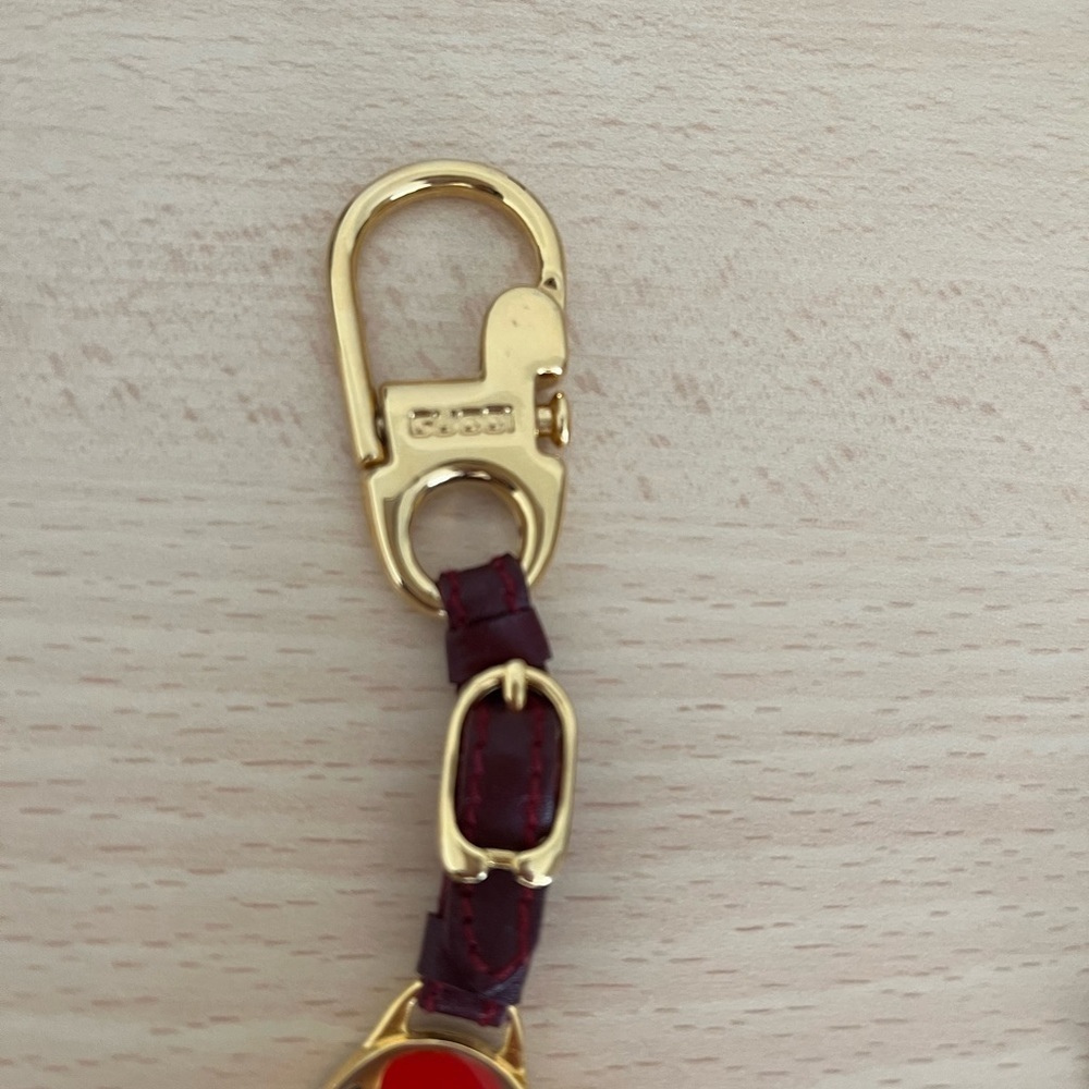 Vintage Gucci GG Key Fob Red Blue Sherry Line Dust Bag Box Collectible 1970’s - Picture 6 of 8